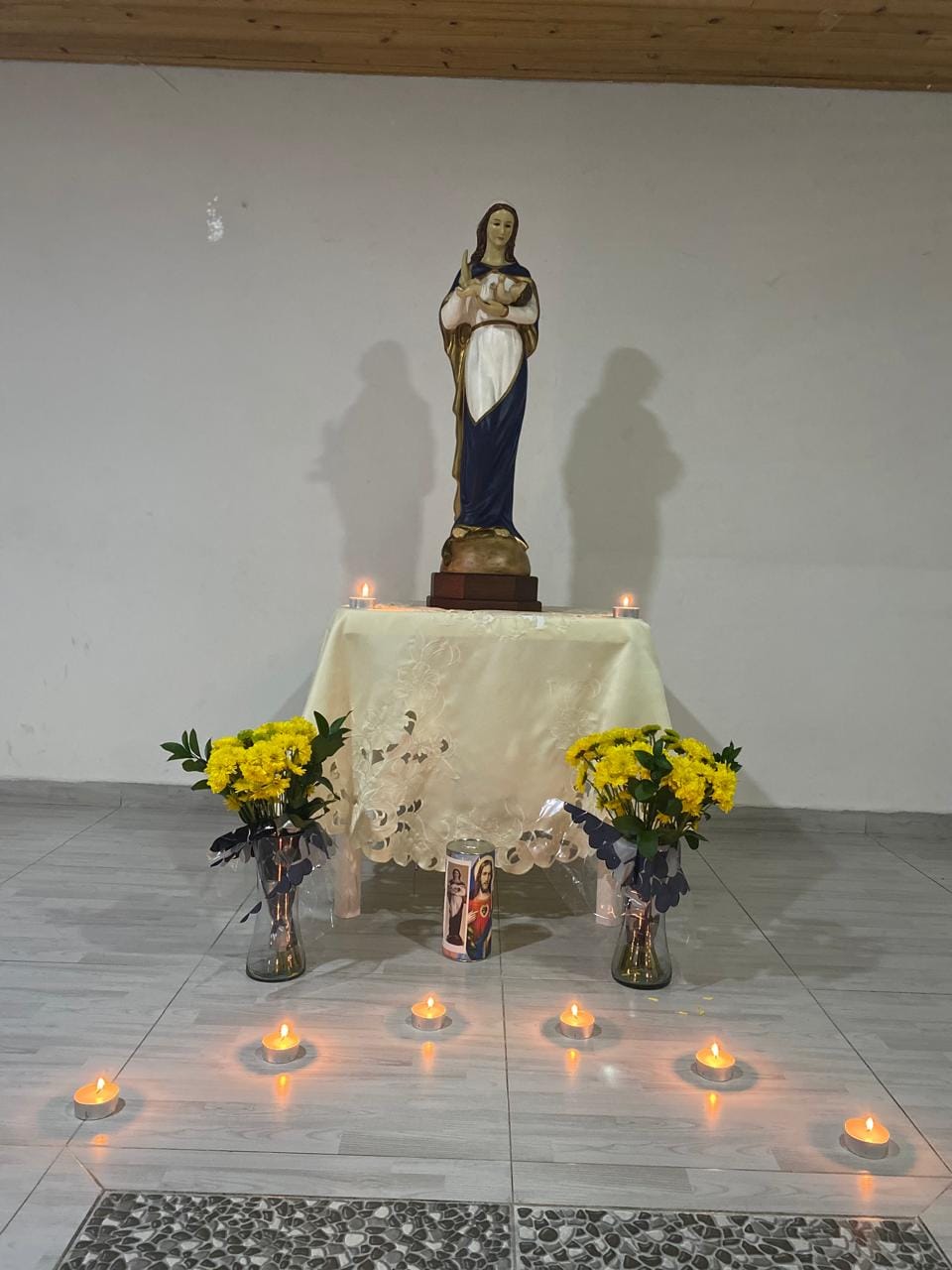 Visita de la Virgen María a los hogares y familias.