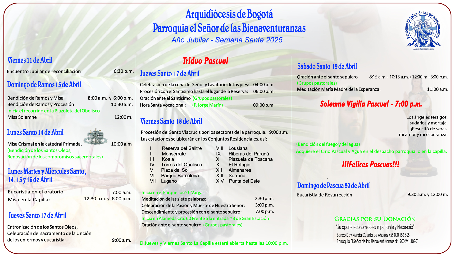 Programa Semana Santa 2025