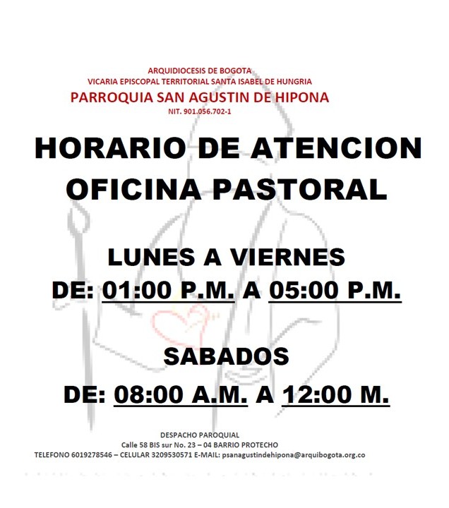 Atención en Oficina Pastoral