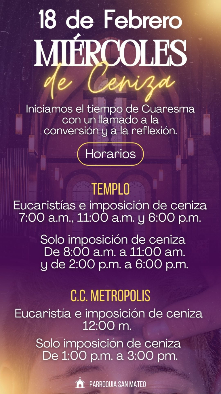 Afiche Miercoles de ceniza 