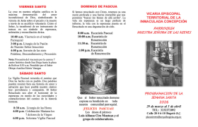 PROGRAMA DE SEMANA SANTA